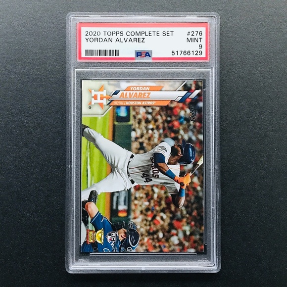 Yordan Alvarez RC - 2020 Topps Base Factory Set Photo Variations #276C PSA 9 - Picture 2 of 4